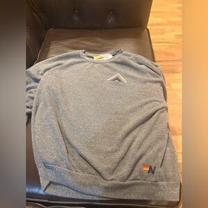 Aviator Nation Gray Sweatshirt with Mountain Logo